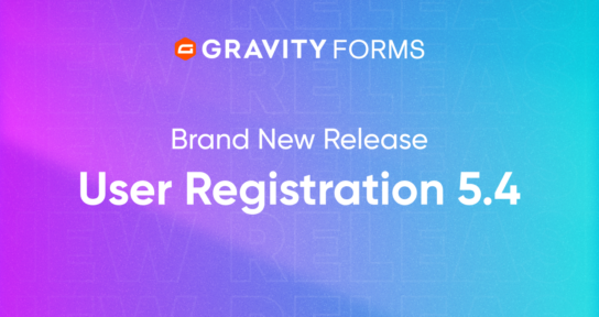 Brand New Release User Registration 5.4