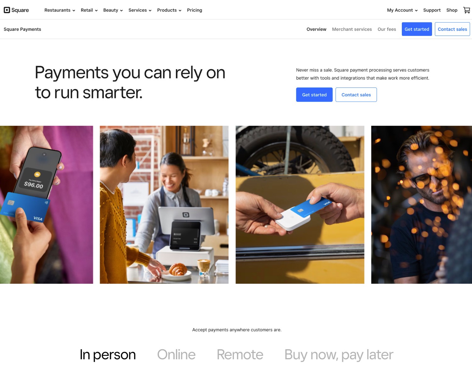 Square payments