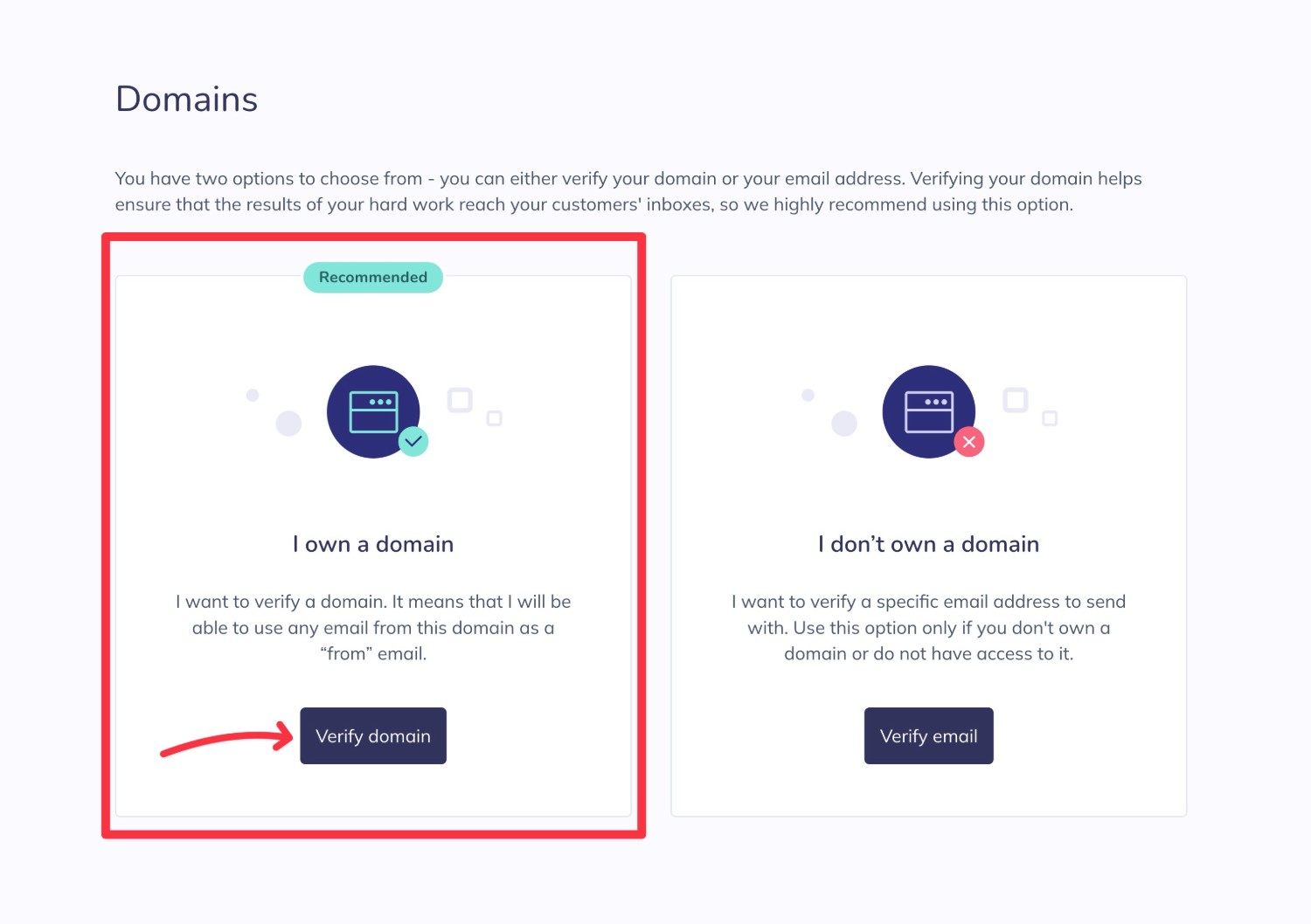 Choose authentication method