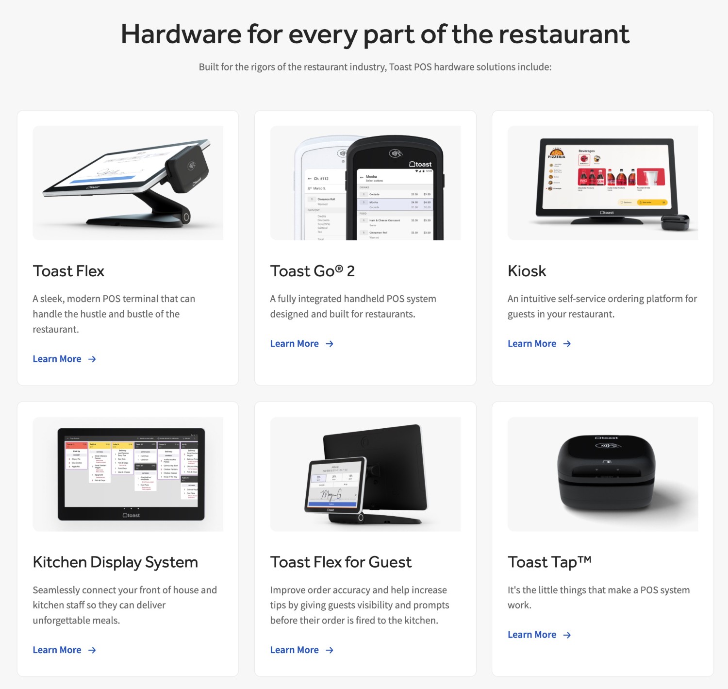 Toast POS hardware