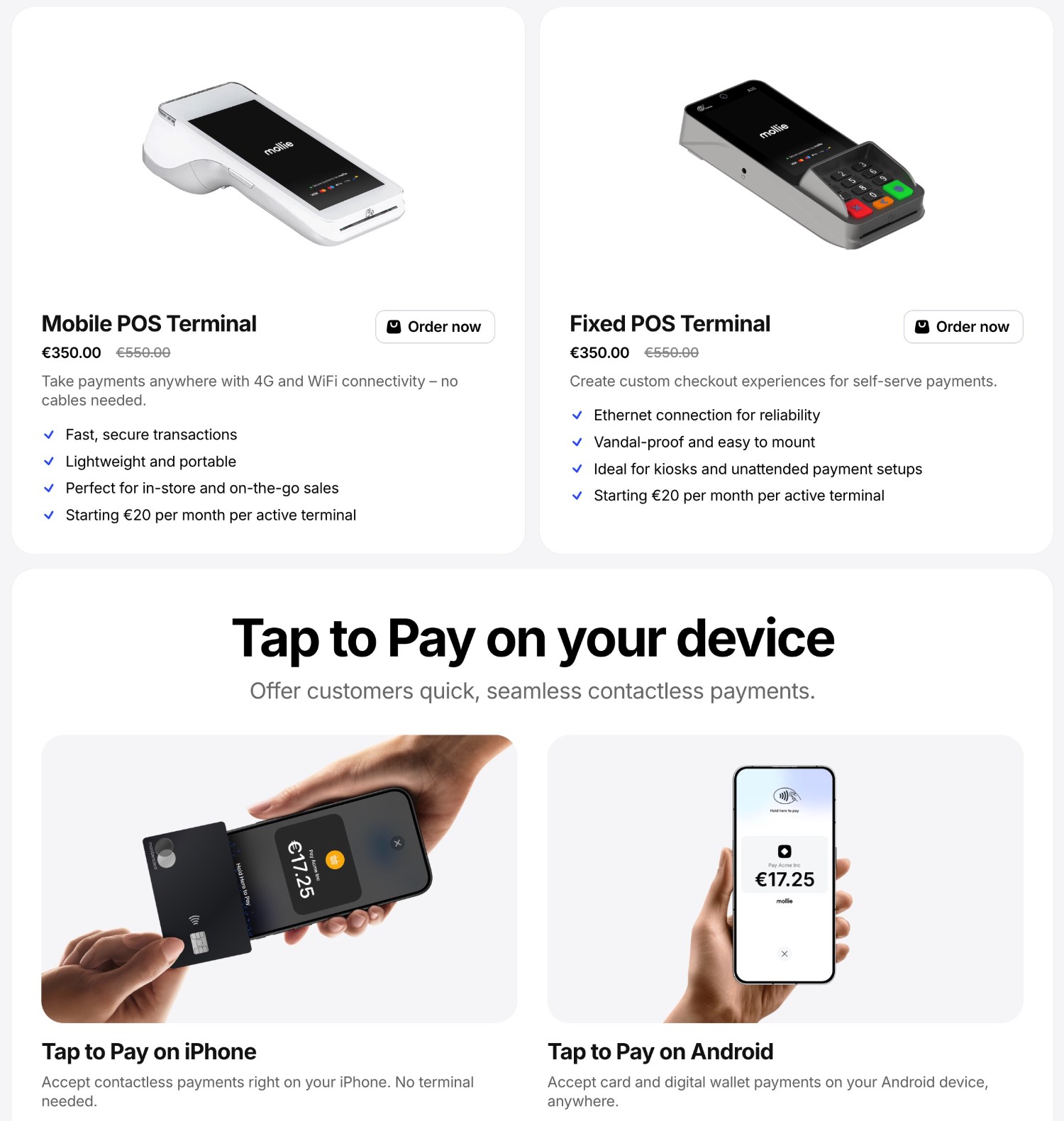 Mollie payment hardware