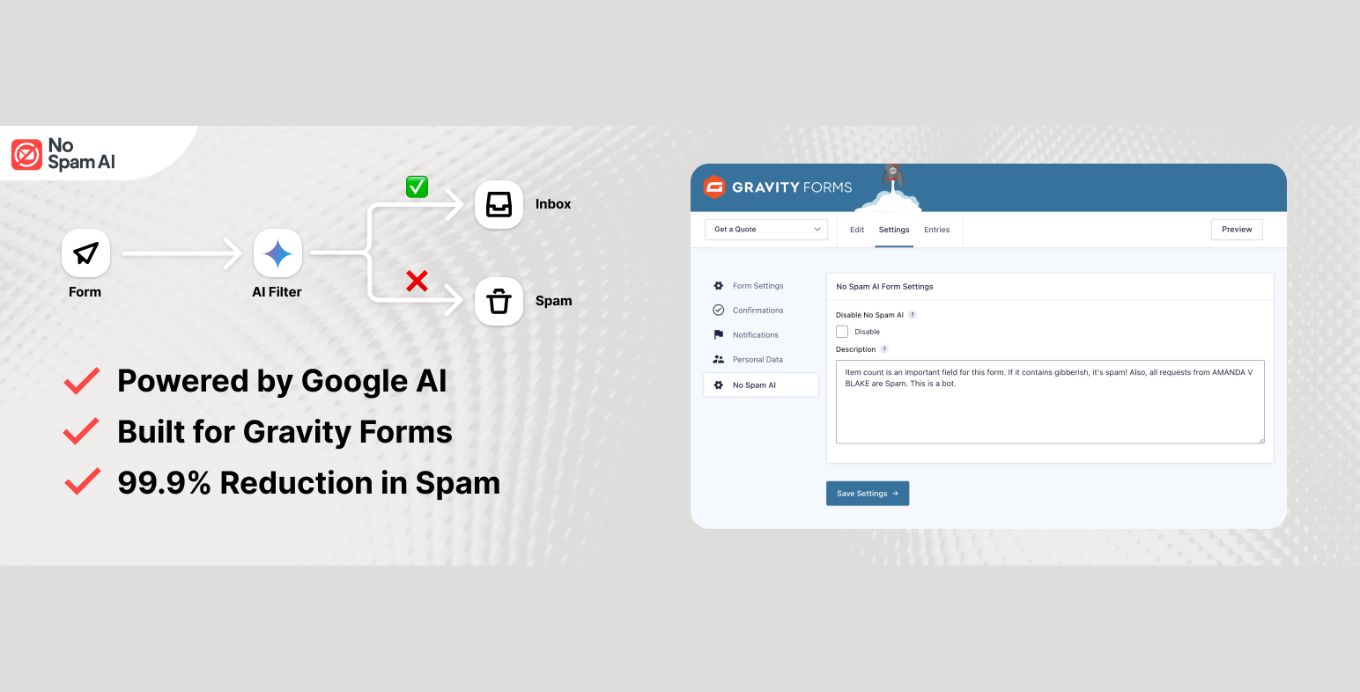 No Spam AI for Gravity Forms