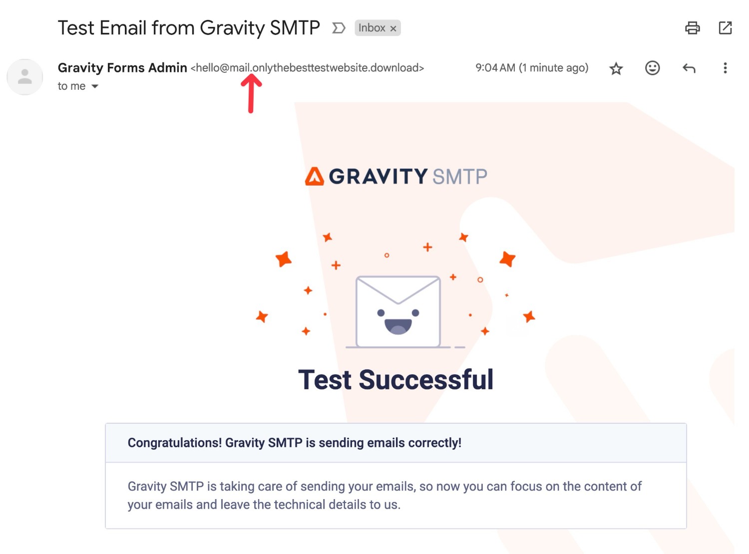 Test email example