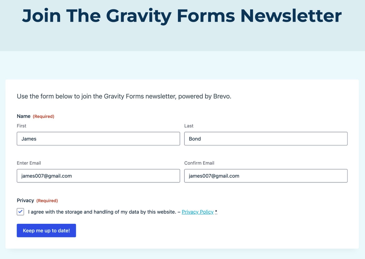 Frontend form