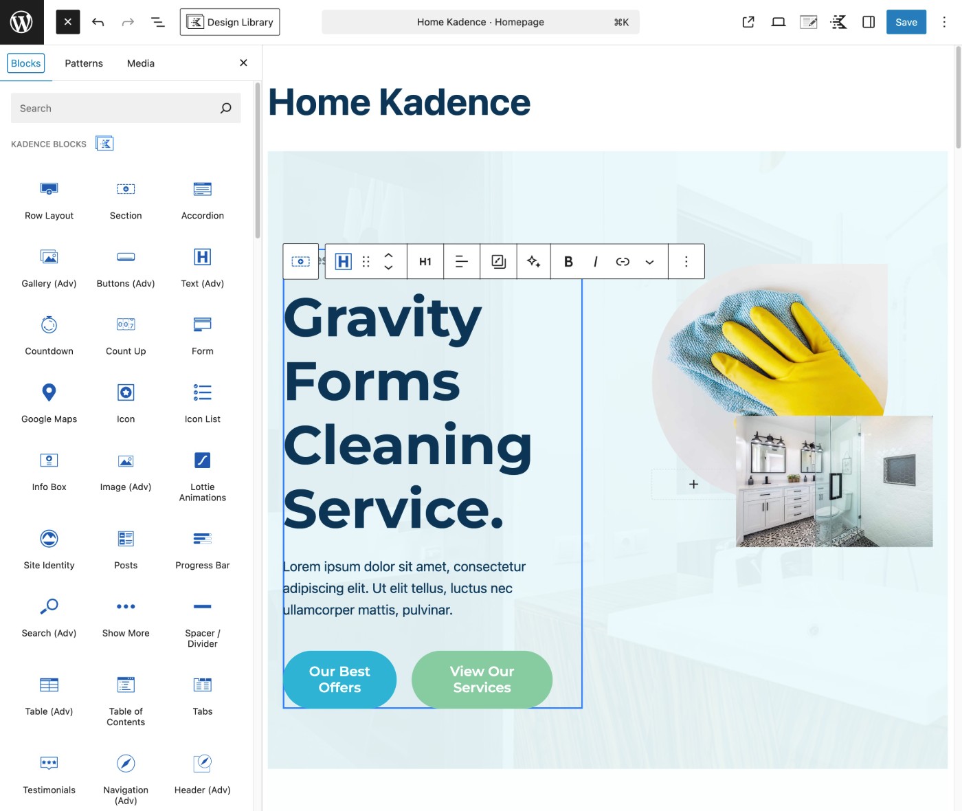 WordPress editor