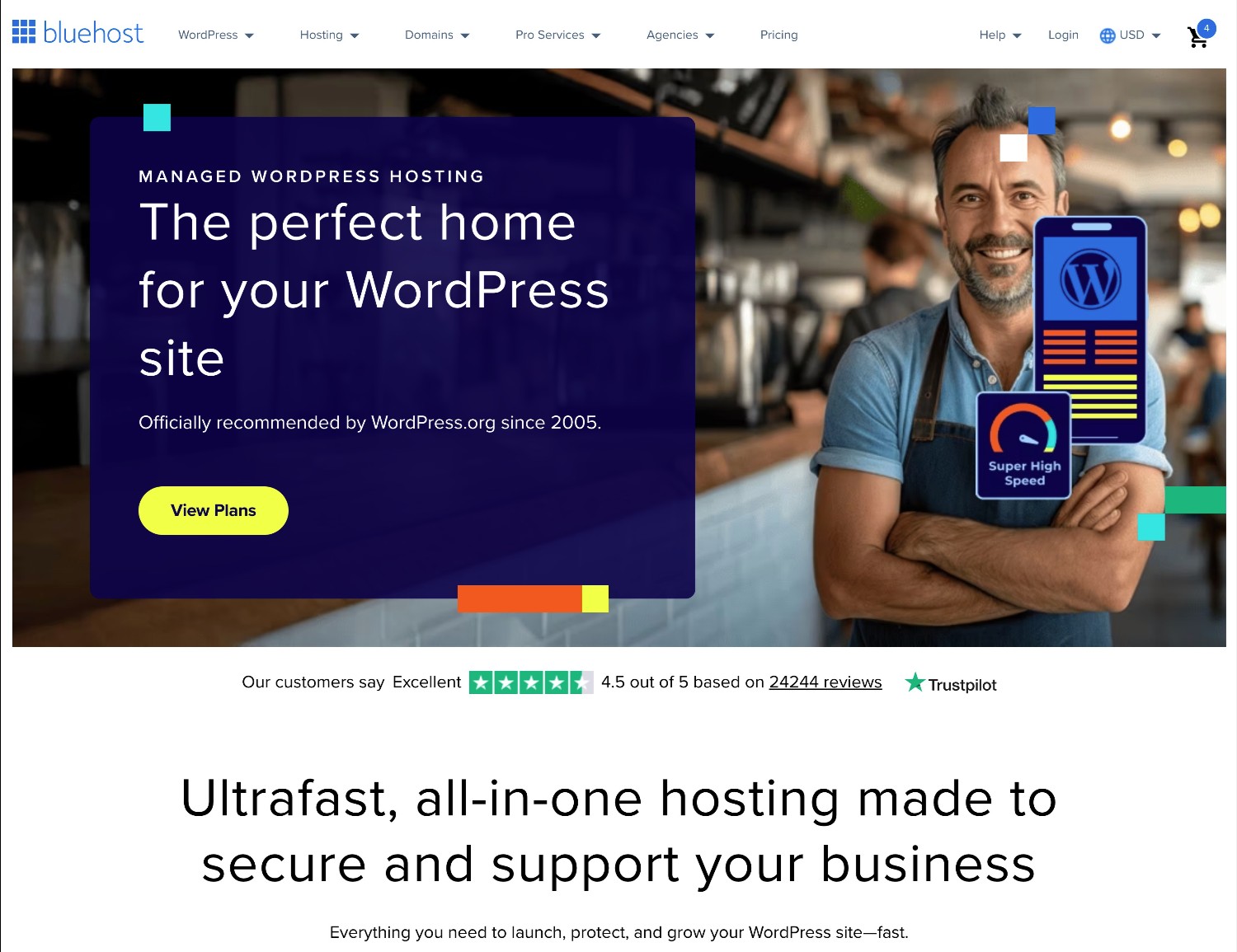 Bluehost WordPress hosting
